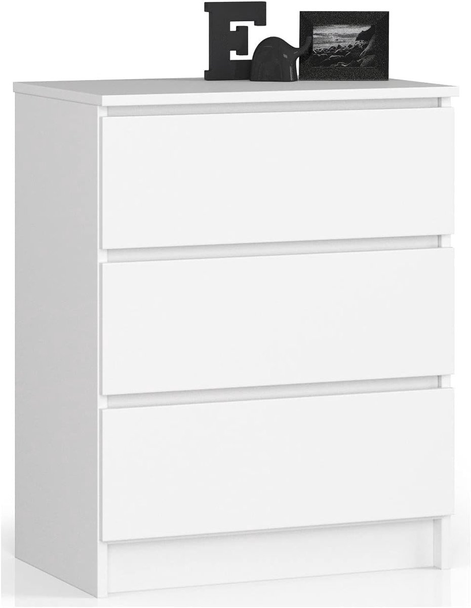 Commode met Laden - Opbergkast - Opbergen Woonkamer - Modern Functioneel - 60x77x40 cm - Wit