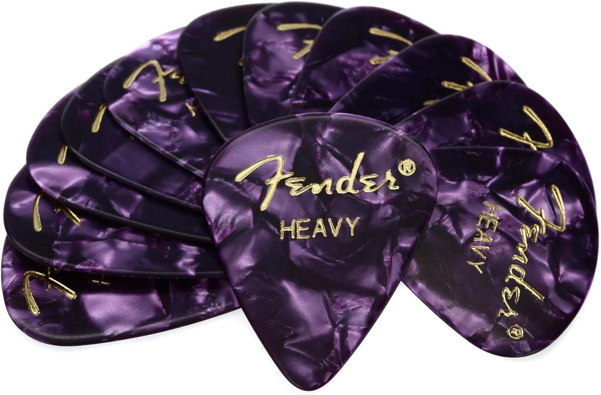 Gitaar Plectrums - Plectra Set - Muziek Spelen - Heavy Dikte - 12 Stuks - Paars