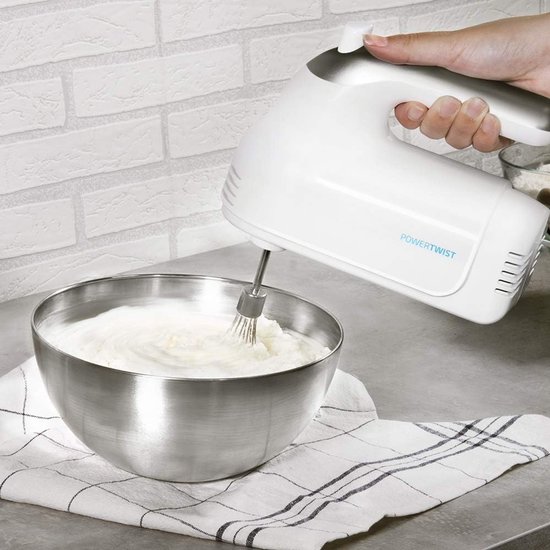 Elektrische Handmixer - Keukenmixer - Beslag Maken - 500 Watt Vermogen - 21.5 x 10 x 21 cm - Wit van Merkloos — afbeelding 2