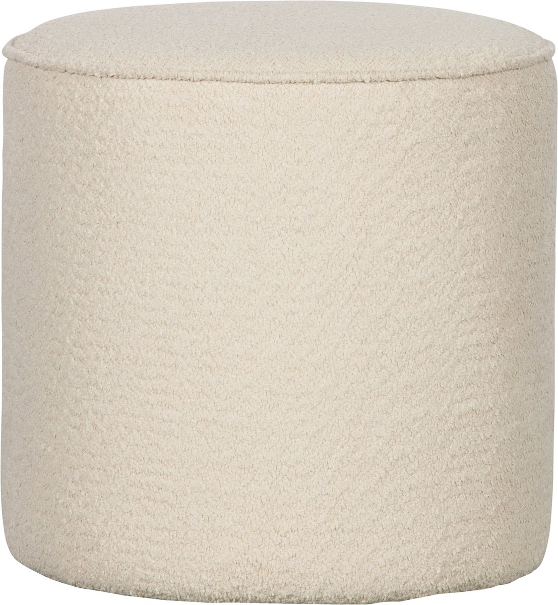 WOOOD Sara Poef Hoog - Boucle - Creme - 46x46x46