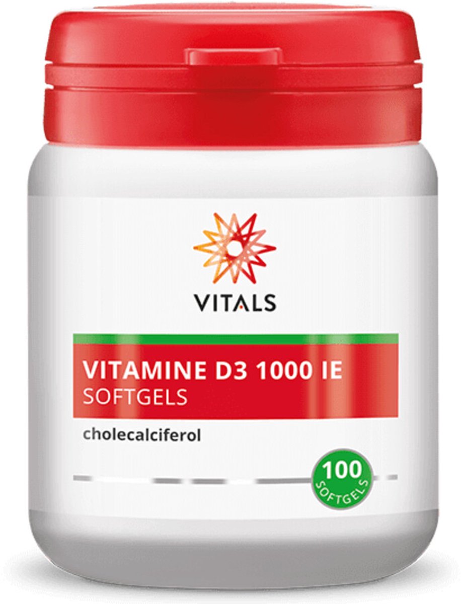 Vitals - Vitamine D3 1000IE - 2 x 100 softgels - Voordeelverpakking