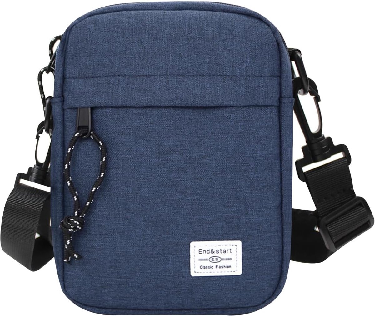 Compacte Heren Schoudertas Telefoontasje voor Crossbody Gebruik