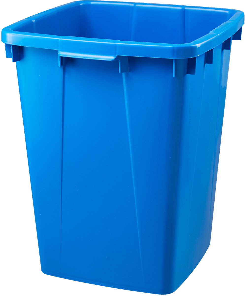 Afvalbak zonder deksel, 90 liter, blauw