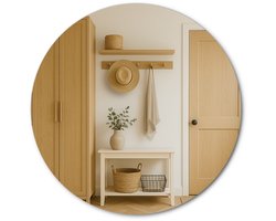 Ronde Loft wandspiegel zonder frame, 40 cm, modern design, stijlvol interieuraccessoire