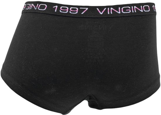 Zwarte Vingino boxer met glinsterende logo tailleband.