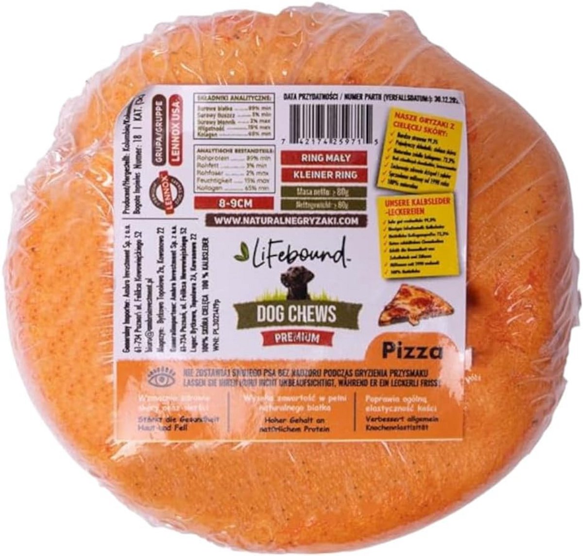 Honden Kauwbot - Kauwring Snack - Tandverzorging Hond - Natuurlijke Ingrediënten - 89 cm
