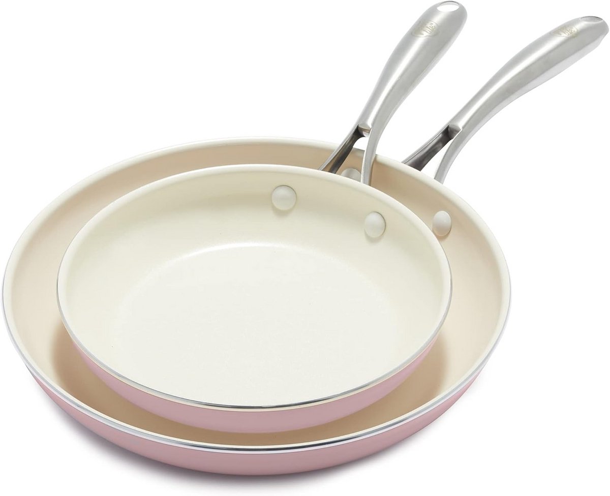 Keramische Koekenpan Set Non-Stick 20cm & 26cm PFAS-Vrij Inclusief Inductie