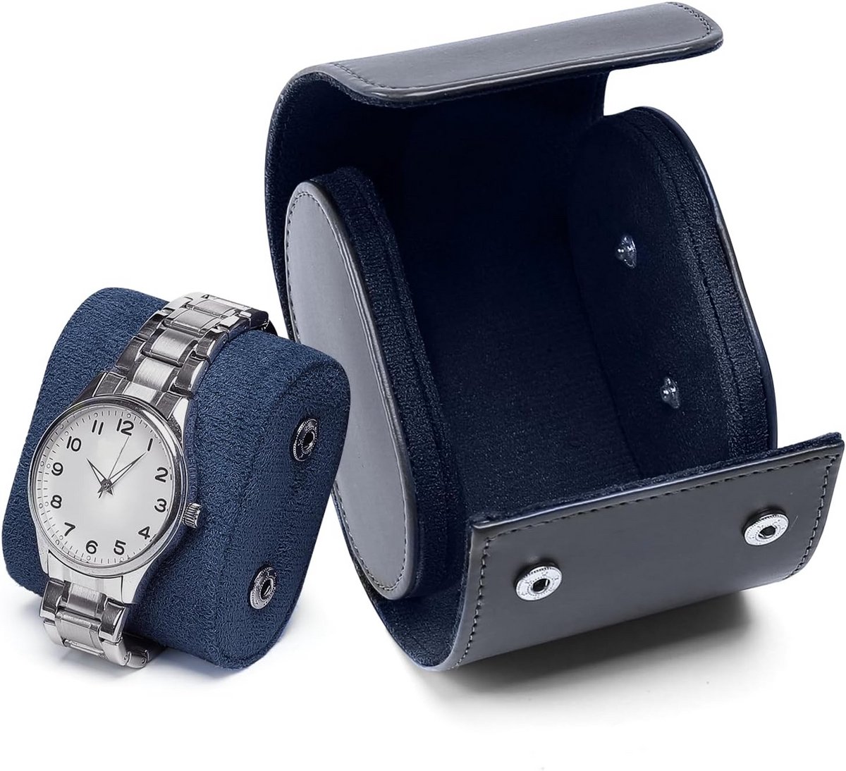 Luxe PU Leder Horlogedoos voor Heren - Reisrol en Cadeau