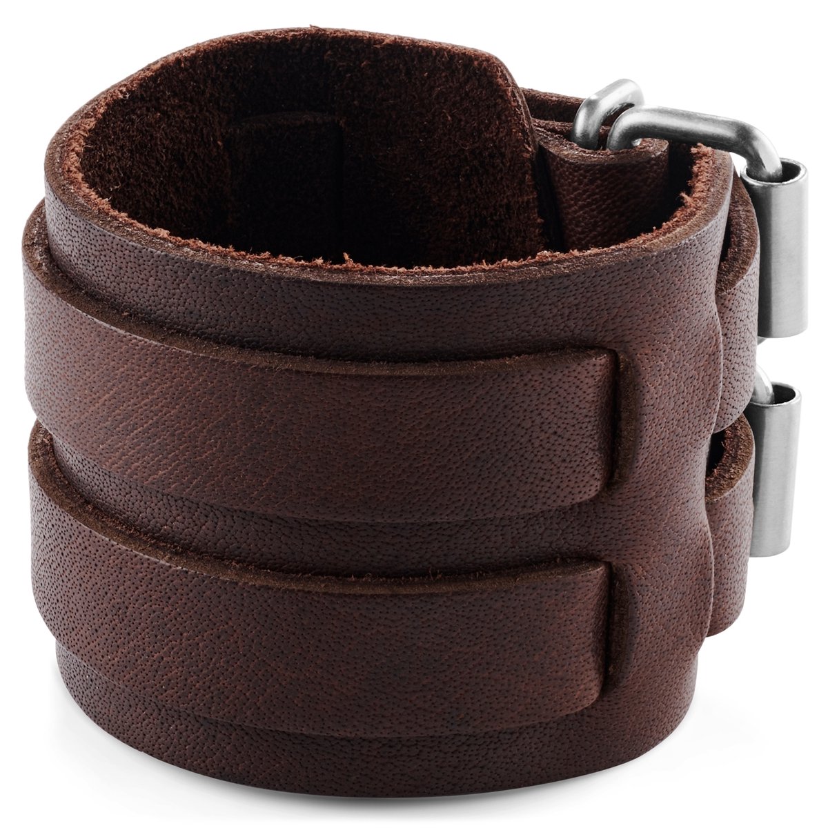 Lucleon - Heren - Leer Armband - Bruin