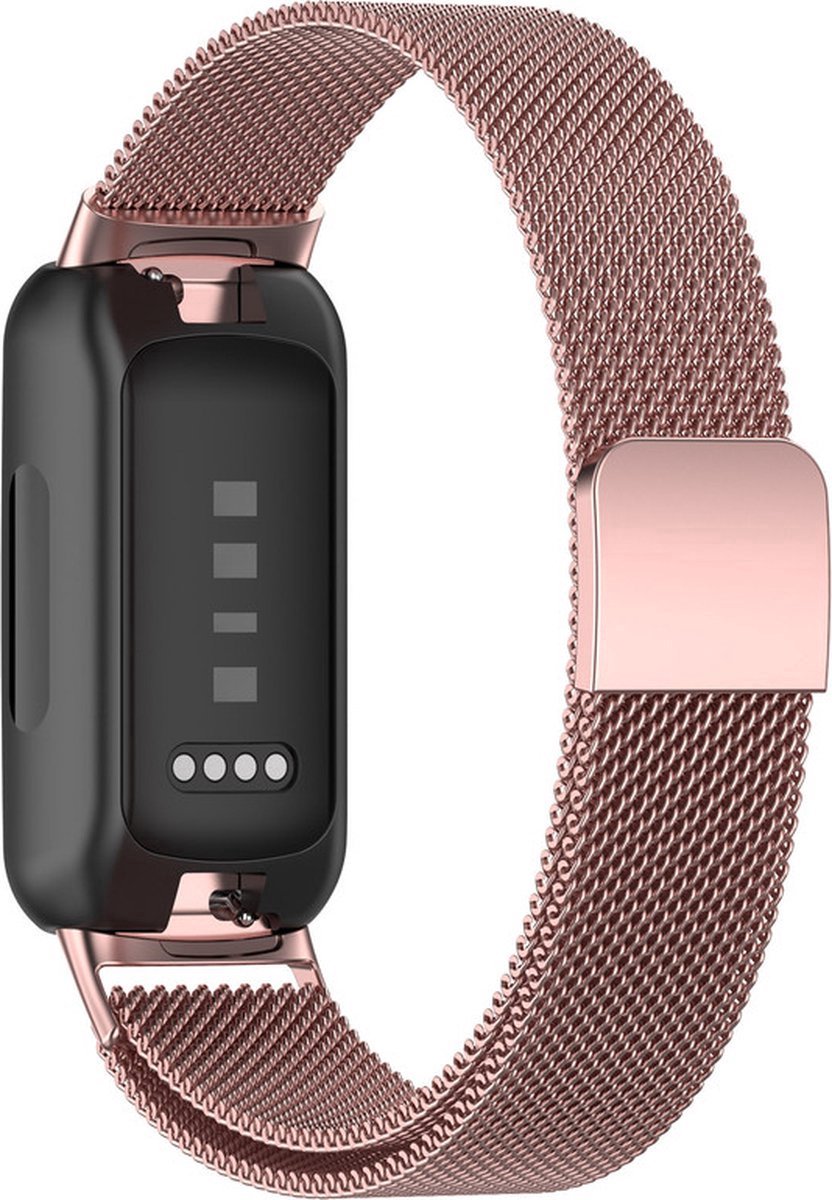 Scoby - Horlogebandje - Smartwatch Band - Geschikt voor FitBit Inspire 3 - Magneetsluiting - Stijlvol - Comfortabel - Elegant - Roze