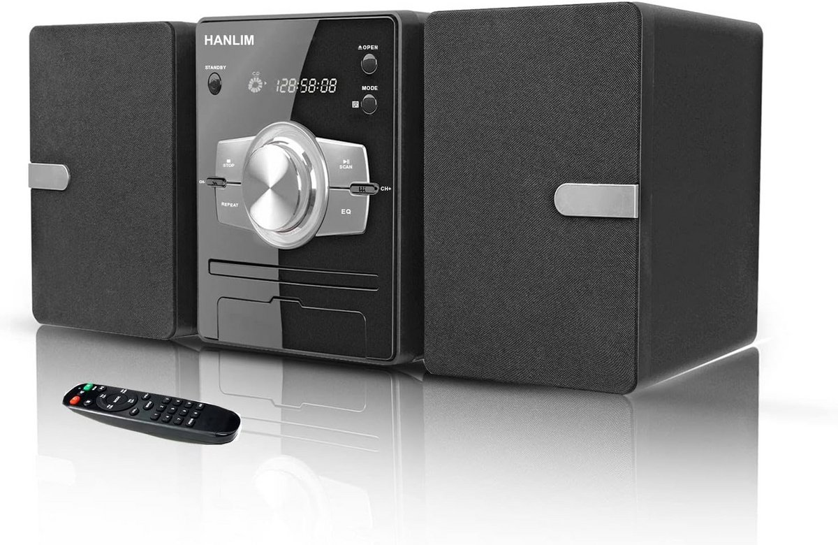 Stereo Installatie met CD Speler Zwart Hoge Kwaliteit Geluid