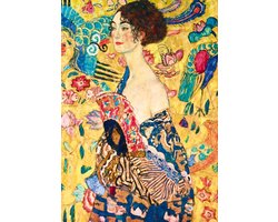Bluebird Puzzle kunst puzzel Gustave Klimt Lady with Fan 1000 stukjes.