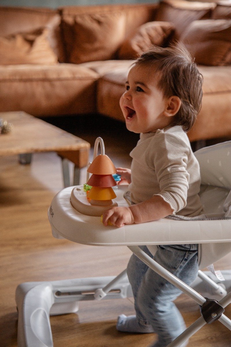 MamaLoes Loopstoel met Speelbord - Loopwagen - Baby Walker - Baby Jumper Speelgoed - Looptrainer - Mikko Grijs – foto 8