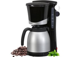 SCH® Koffiezetapparaat met Thermoskan - Koffiezetapparaat - Zilver - 21cm x 19cm x 34cm