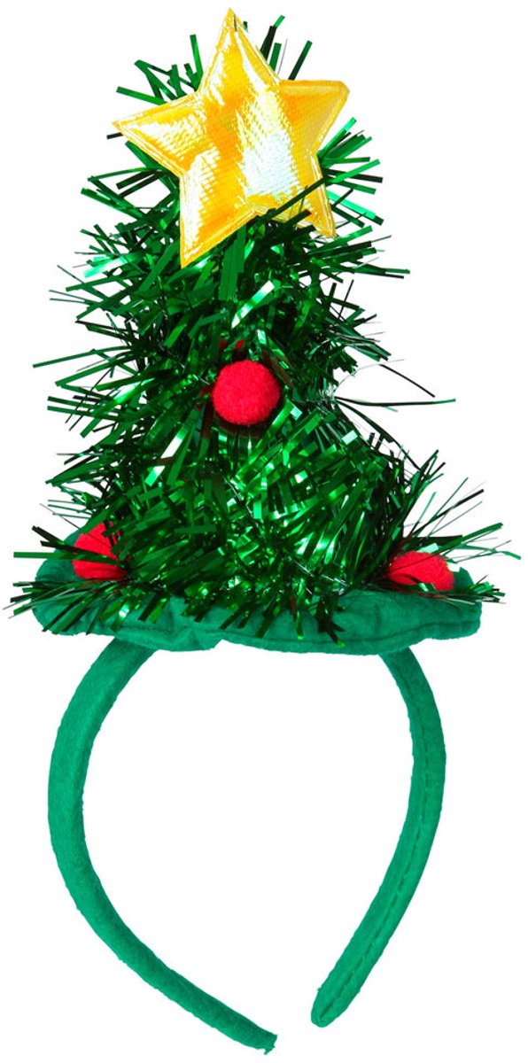 Mini kerstboom op haarband