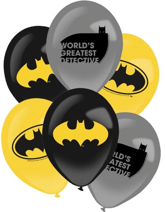 6 Batman hero power-ballonnen 27,5 cm