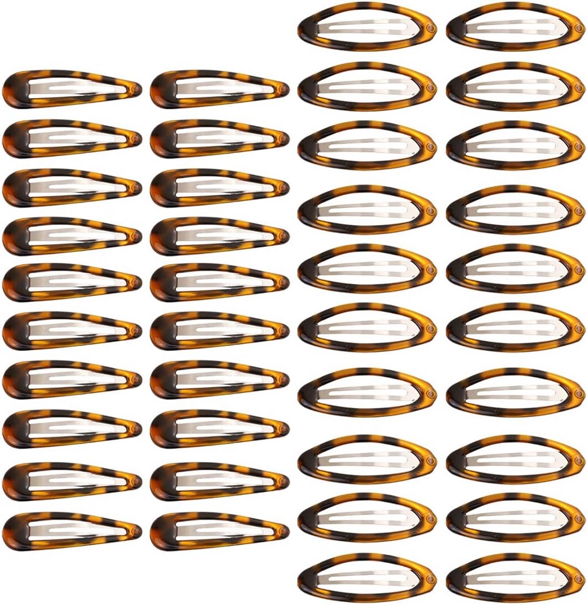 Set van 20 Haarspelden in Schildpadlook voor Dames en Meisjes (5 cm)