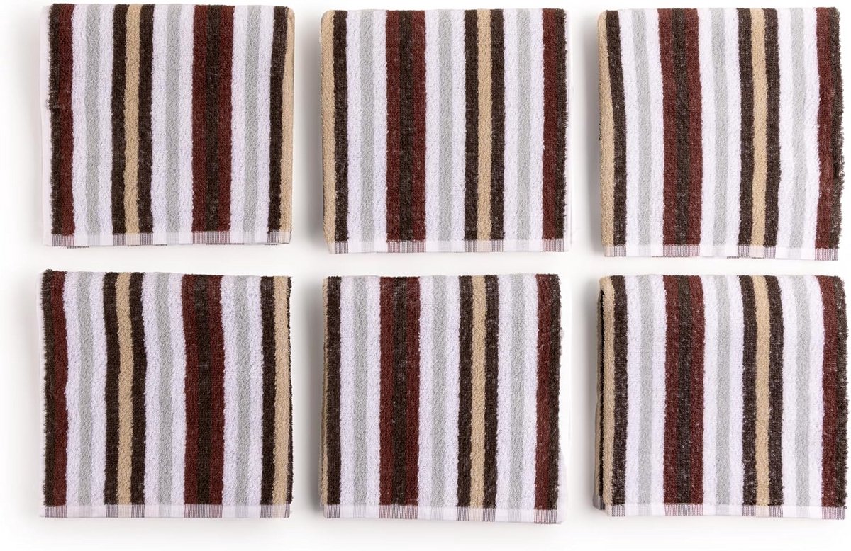 Set van 6 Katoenen Keukendoeken - Extra Absorberende Theedoeken & Afdroogdoeken - 50x50 cm