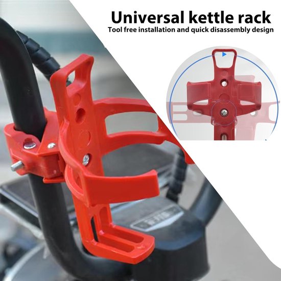 Bidonhouder - Fiets bidonhouder - Bidonhouders voor de fiets - Universele bidonhouders voor de fiets - Bidonhouders voor de fiets zonder boren - Universele bekerhouders voor mountainbikes - rood — afbeelding 3
