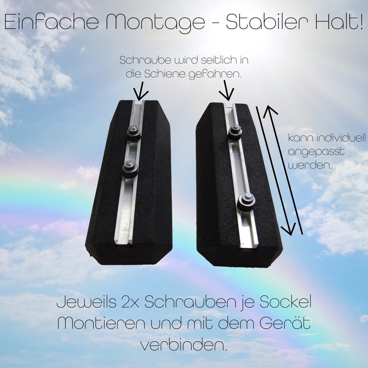 Trillingsdempende Montagebalken voor Apparatuur, 400 mm, Inclusief Schroeven (2 Stuks)