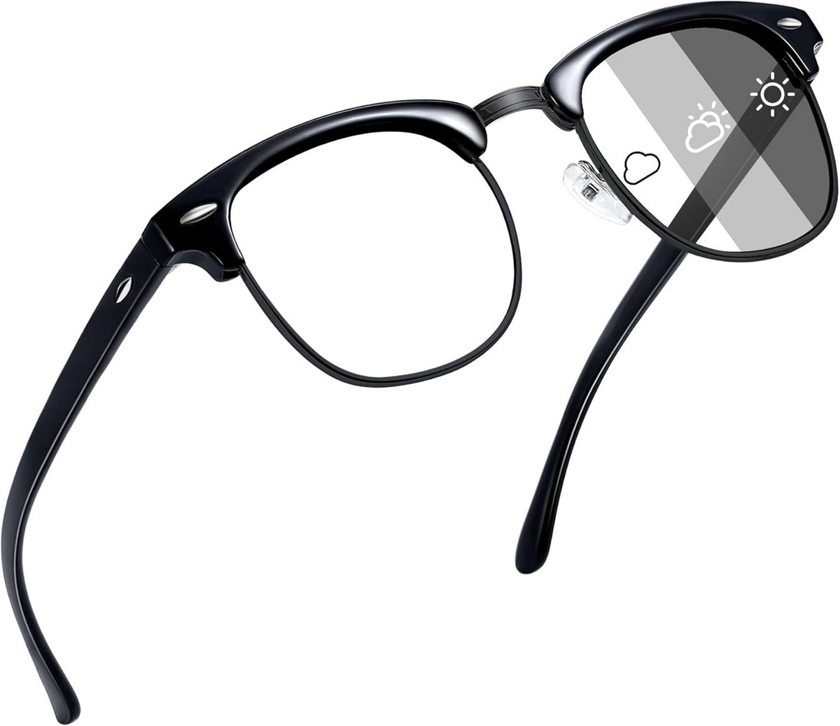 Fotochemische Blauwe Lichtfilter Bril Halfmontuur Unisex Computerbril