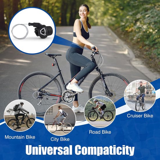 Fiets Versnellingshendel 7 Versnellingen Twist Shifter Rechts voor Racefiets en Mountainbike van fiets — afbeelding 5