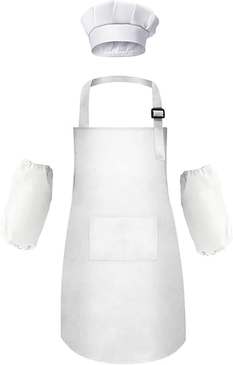 Kinderschort en Koksmuts Set voor Koken, Bakken en Knutselen