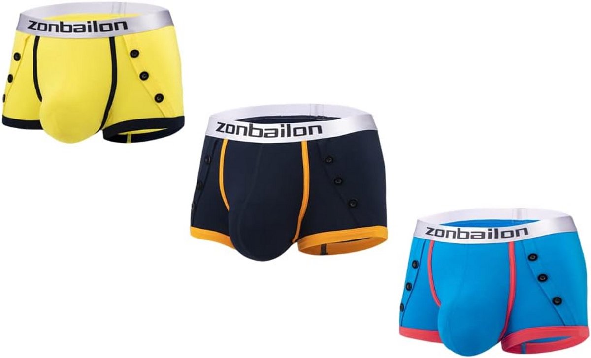 Heren Bamboe Ondergoed Trunk Zacht Lage Taille Boxer Slip Sneldrogend Met 3D-Pouch