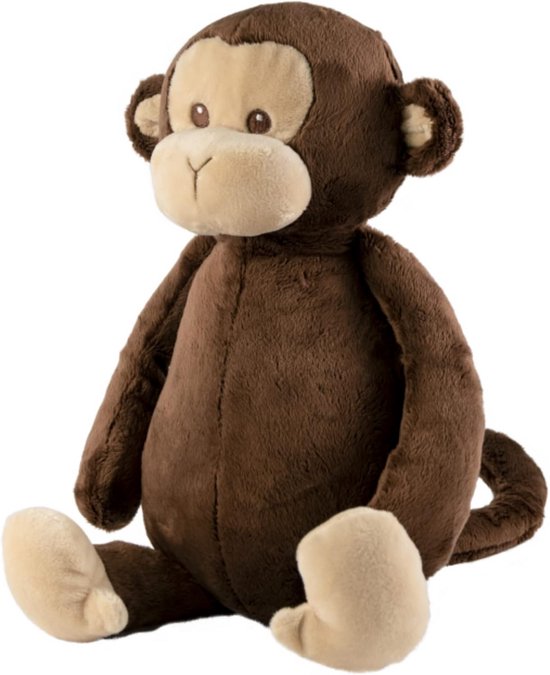 Gepersonaliseerde Opnamebare Knuffel Aap – 40cm Knuffeldier met Boodschap Opnemen – Baby Hartslag Beer