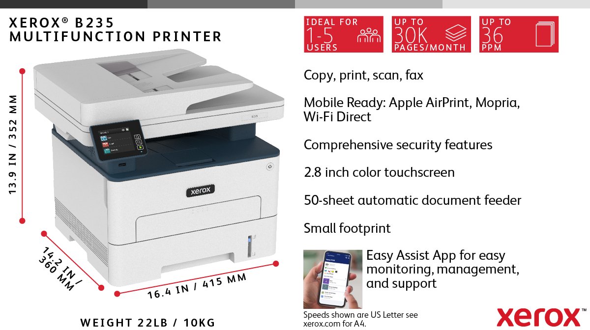 Laser Printer Xerox B235V_DNI thumbnail 2