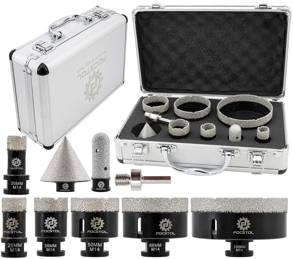 Diamant Tegelboor Set (8 Delig) - Voor Porselein, Keramiek, Graniet en Steen