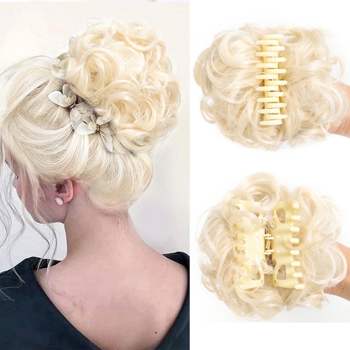 Volume Haarknot Clip voor Dik Haar en Opgestoken Kapsels Synthetisch
