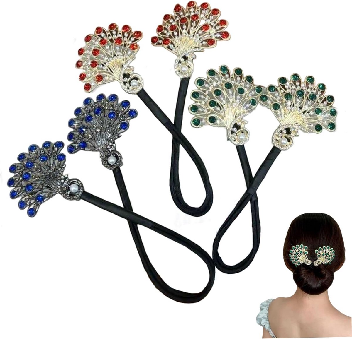 Set van 3 Flexibele Haarknot Makers voor Elegante Haar Broodjes