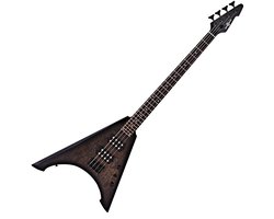 Gear4music Harlem V Basgitaar Trans Black