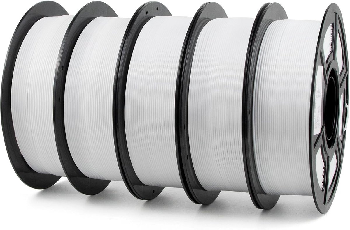 PETG Filament 1.75 mm Wit - 5KG Spoel voor 3D Printers, Hoge Maatnauwkeurigheid