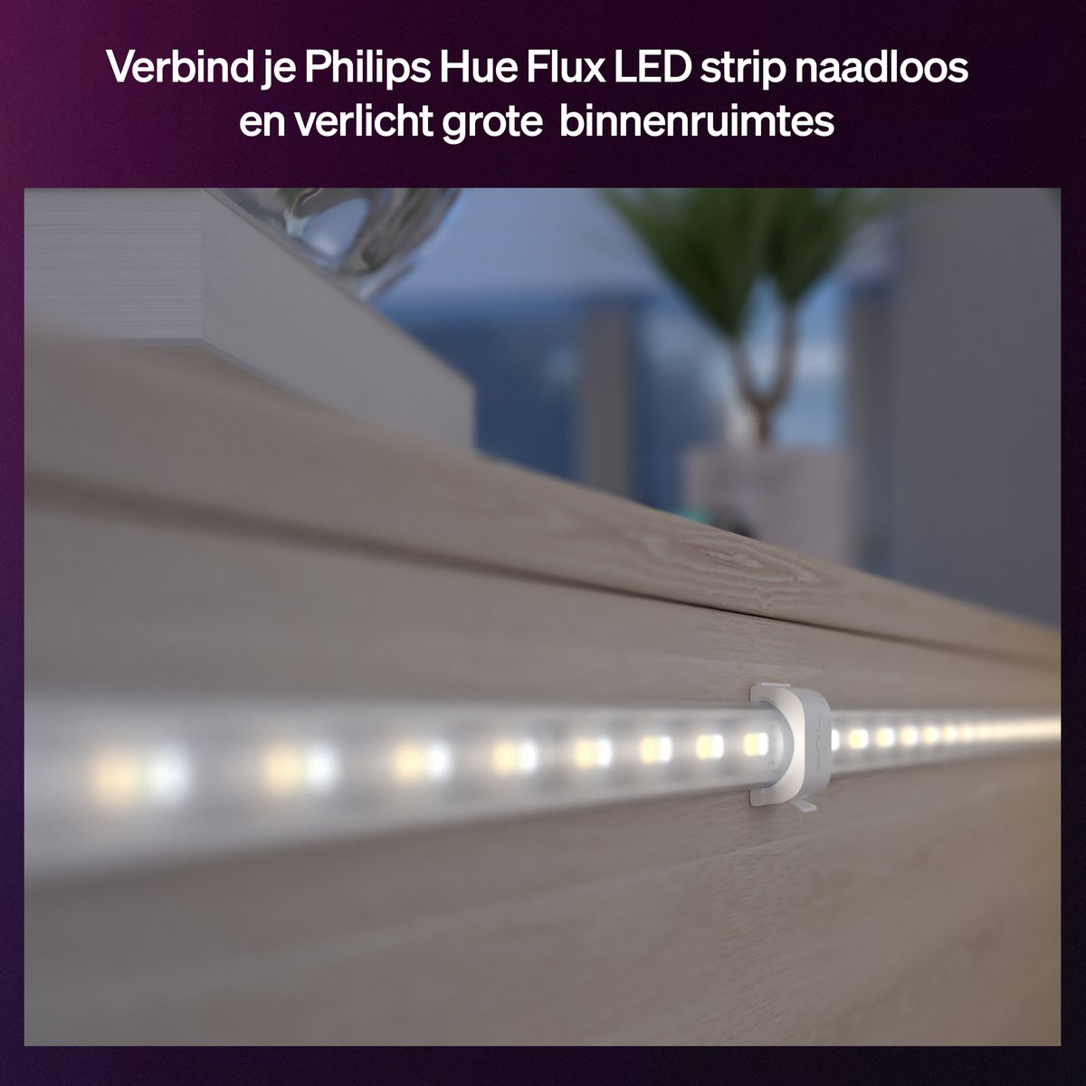 Philips Hue Flux Connector - Verbindt 2 Flux LED strips in een rechte lijn - Doorlopende gelijkmatige lichtlijn - 4 stuks — afbeelding 3