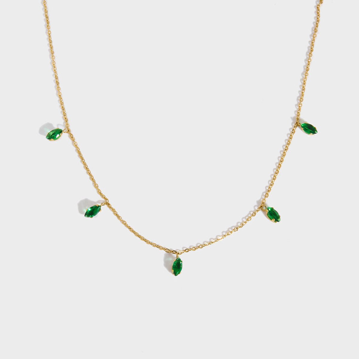 Vergulde Ketting met Zirkonia's – Luxe Glinstering | Twinolo