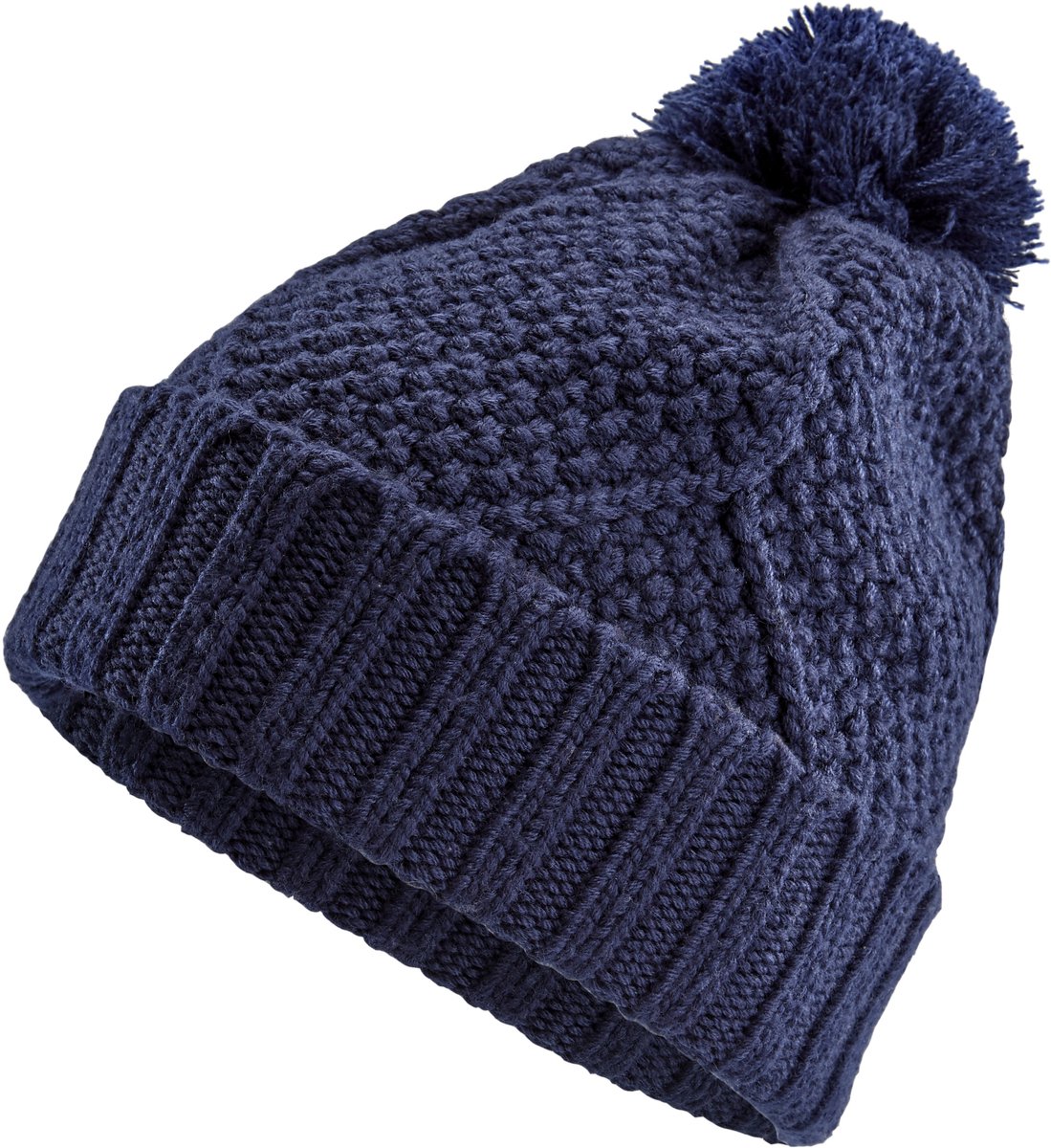 Karl Marineblauwe Merino Kane Beanie