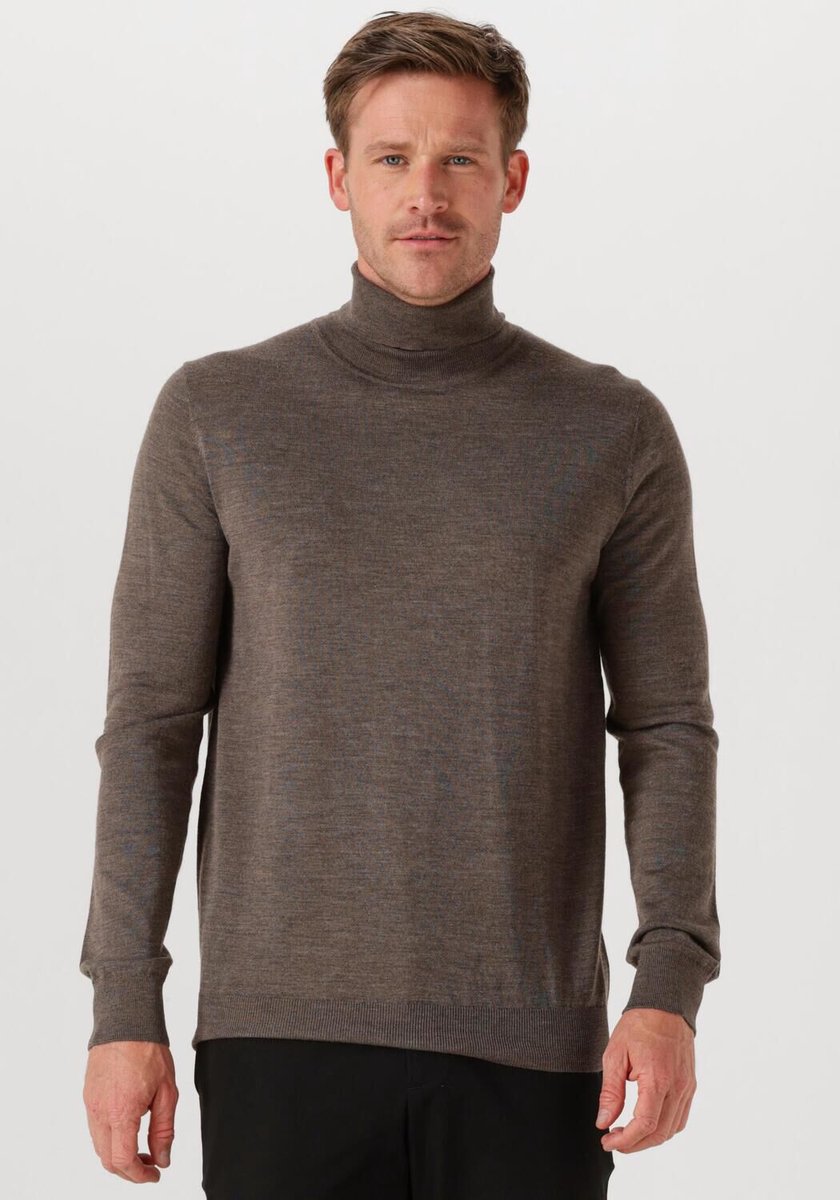 STEFANO LAURAN Col Truien & Vesten Heren - Sweater - Hoodie - Vest- Bruin - Maat M