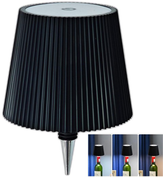 Foto: Draadloze fleslamp 3 kleurige dimbare led tafellamp met aanraakbediening voor restaurants huizen bars kantoren en kerstmis
