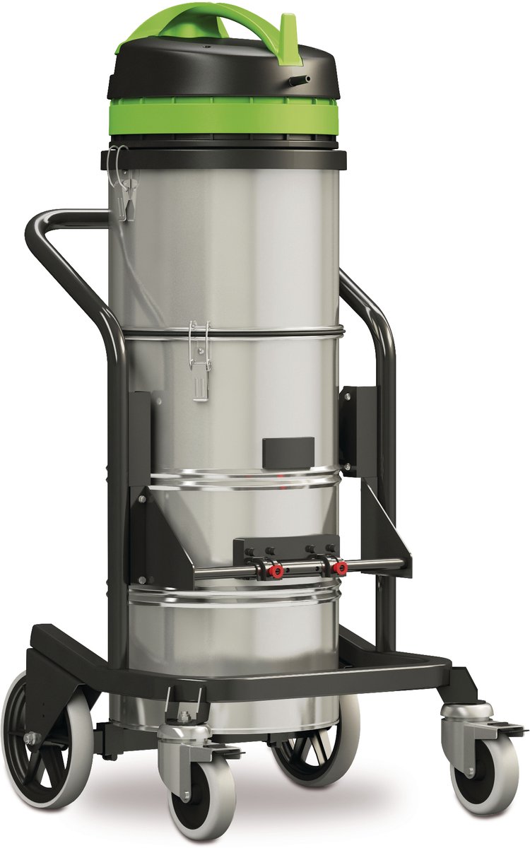Industriële cycloon droogzuiger voor zware stofbelasting - 78 liter roestvrij stalen tank - 3 motoren 3,3 kW 230 V Cleancraft FLEXCAT378CYCPRO