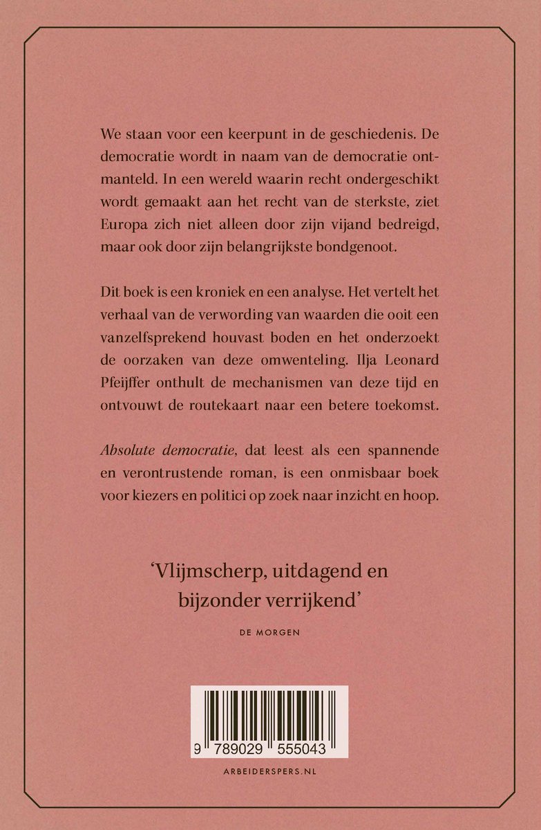 Absolute democratie - back cover