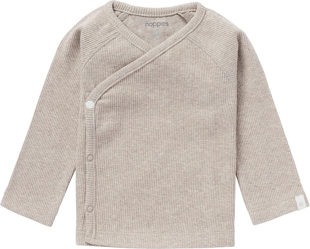 Unisex Baby Wikkeltop Lange Mouwen Geribd Biologisch Katoen