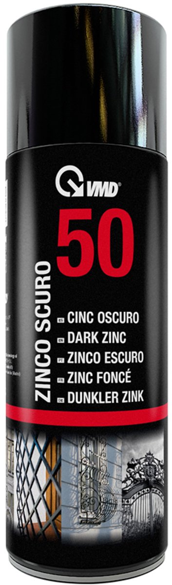 Donkere Zink Spray 400ml - Koudverzinkende Metaalcoating met Hoge Dichtheid | Corrosiebestendig & Chemisch Resistent | Voor Metaalonderhoud & Reparatie | VMD50 [17250]