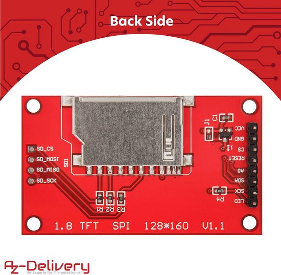 1.8 inch SPI TFT Display 128x160 voor Arduino en Raspberry Pi met ...