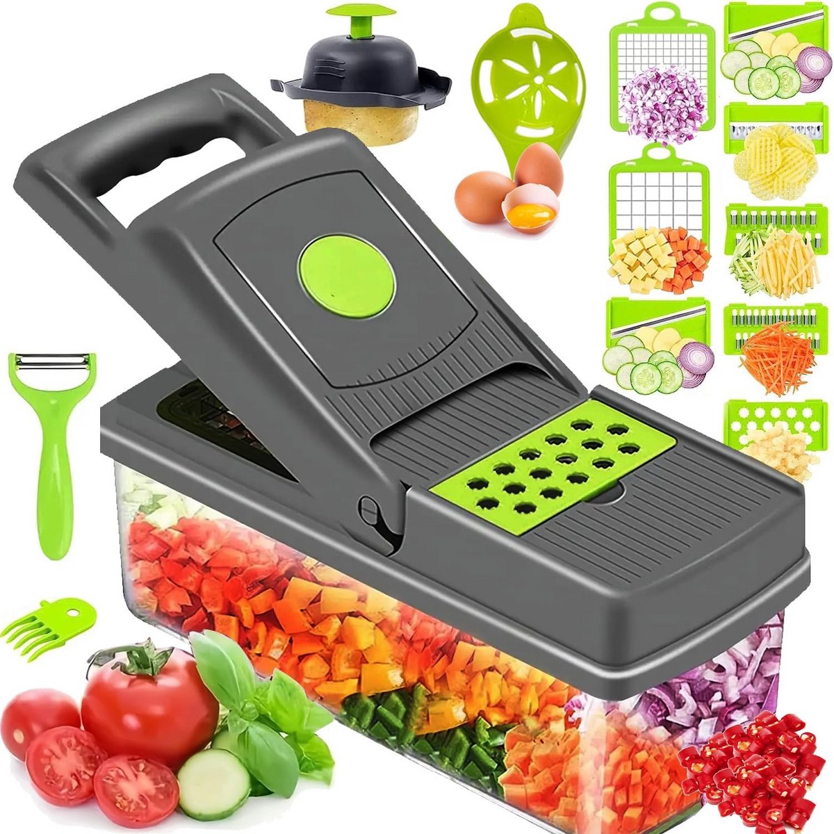 Multifunctionele Groentesnijder en Hakmolen voor Verse Ingrediënten