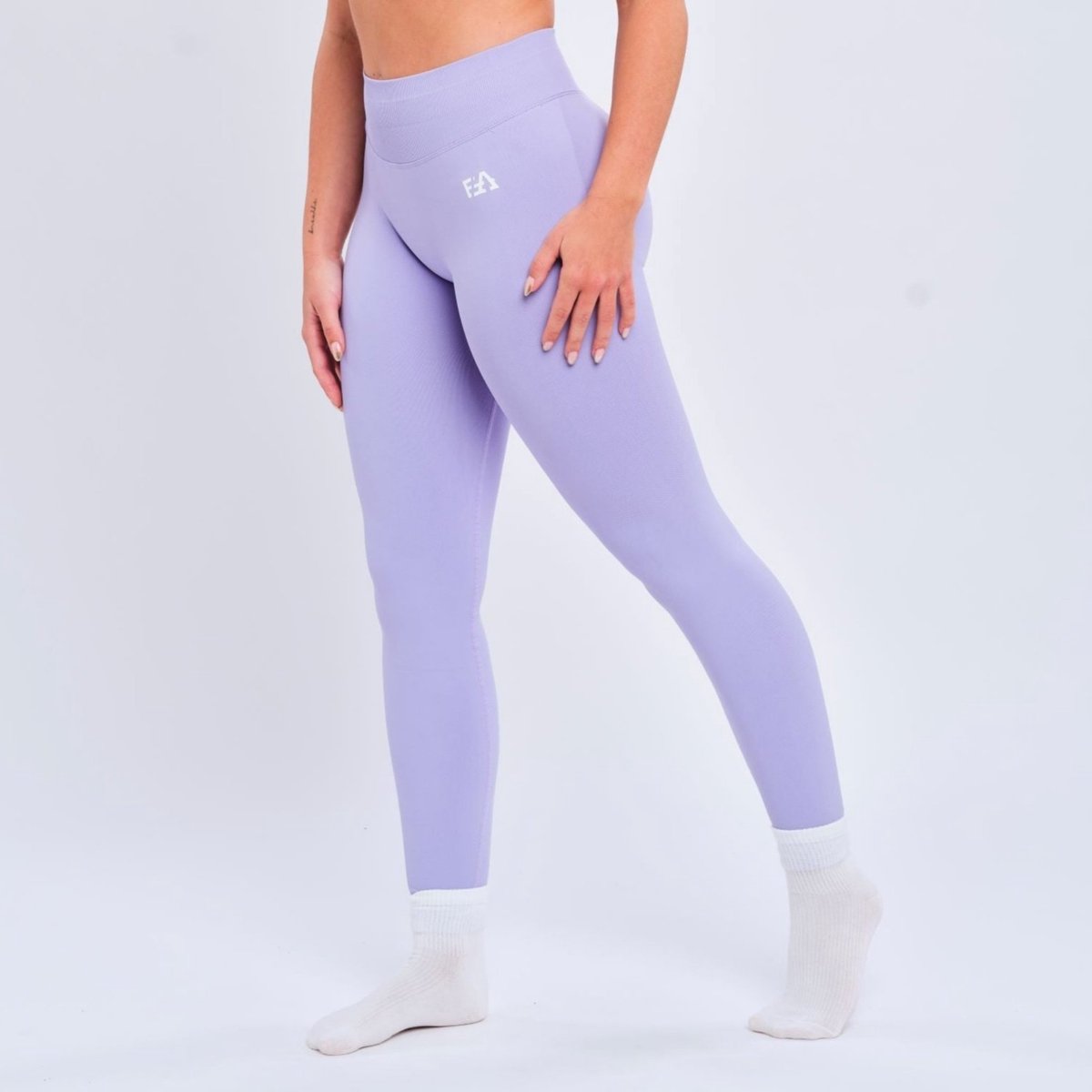 Euphoria Sportlegging Dames - Sportkleding Dames - Sportbroek Dames - Yoga Broek Dames - Pastel Violet - Maat M