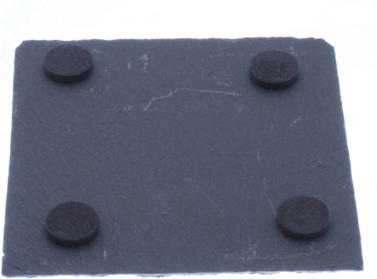 Set van 8 Leisteen Onderzetters 10x10 cm - Natuursteen Serveerplankjes