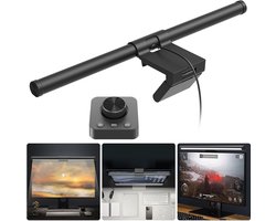 Monitor lamp-Monitor light-57 cm dimbare LED-displaylamp-Vrije controle over de helderheid - met draaiknopafstandsbediening, USB-voeding, niet-verblindend - oogvriendelijke monitorverlichting bureaulamp