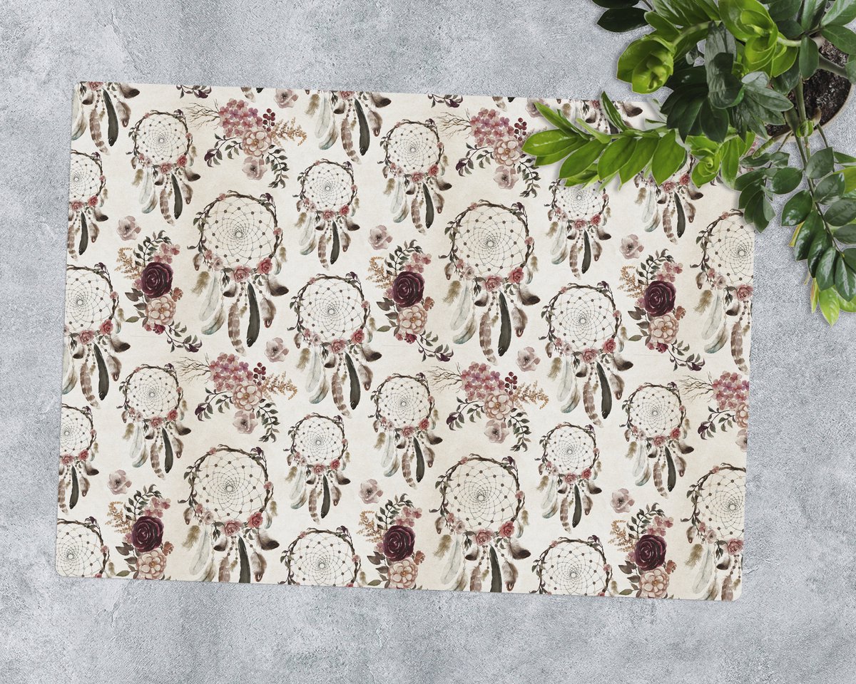 Coloray Vloerbeschermer - dromenvangers Vloerbeschermer Bureaustoel - 100x70 cm - Veelkleurig Vloerbeschermer Harde Vloer - Motif Vloerbeschermer - PVC Vloerbeschermer - Rechthoekige Mat - Etnische Thema